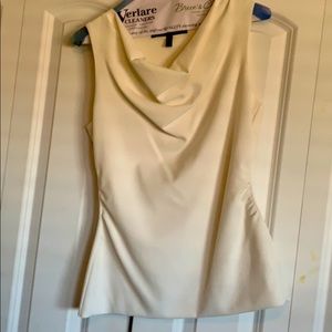 Cream/winter white sleeveless top